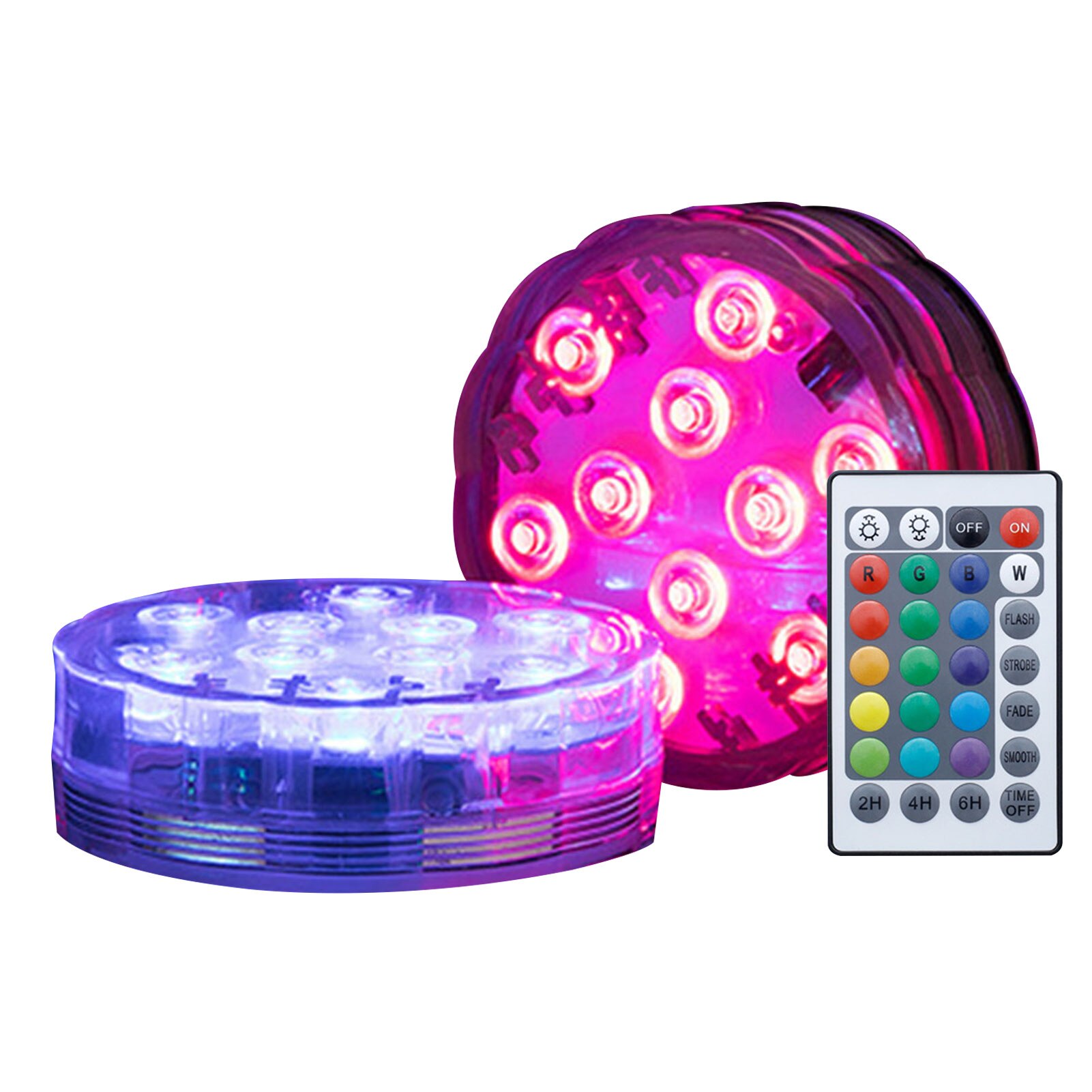Pool LED Lights Waterproof Submersible LED Lights With Magnet And Suction Cups RF Remote Pool Lights Ip68 Waterproof Underwater
